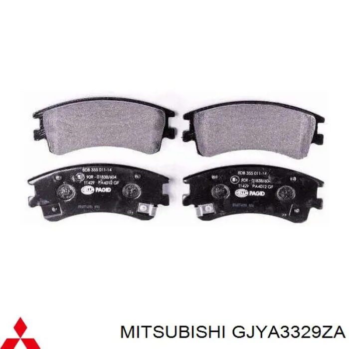 GJYA3329ZA Mitsubishi колодки тормозные передние дисковые