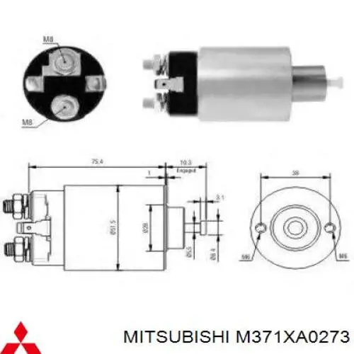 M371XA0273 Mitsubishi реле втягивающее стартера
