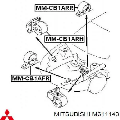Гидроопора двигателя передняя Mitsubishi M611143 цена, от 12.80 USD