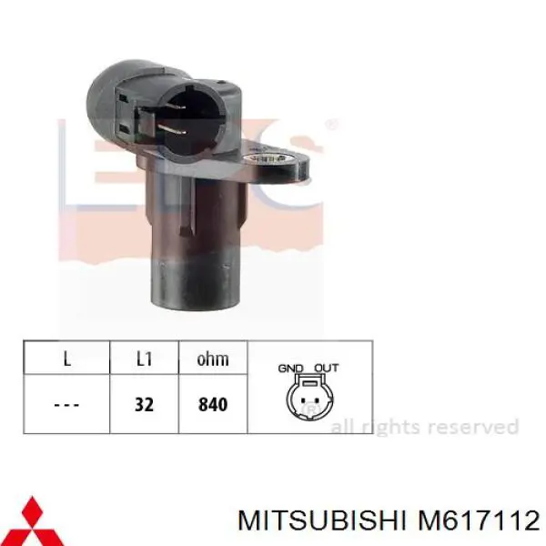 M617112 Mitsubishi датчик коленвала