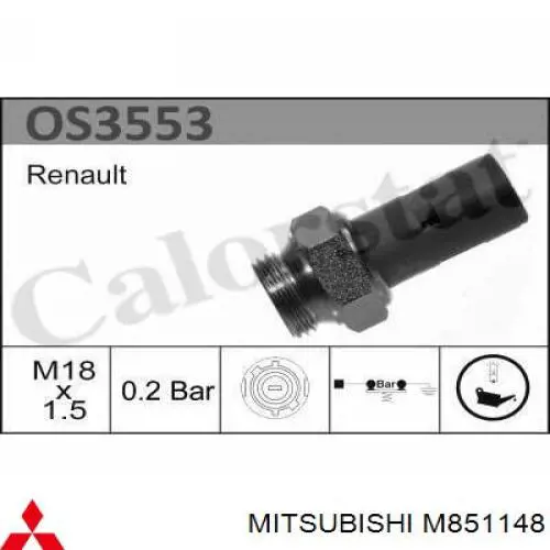 Датчик давления масла M851148 Mitsubishi