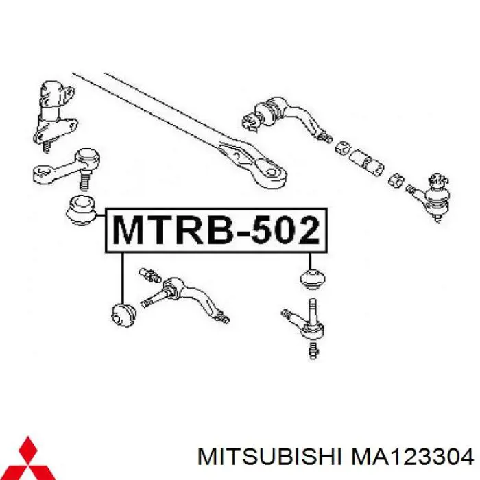 Пыльник рулевого наконечника на Mitsubishi L 200 K60, K70