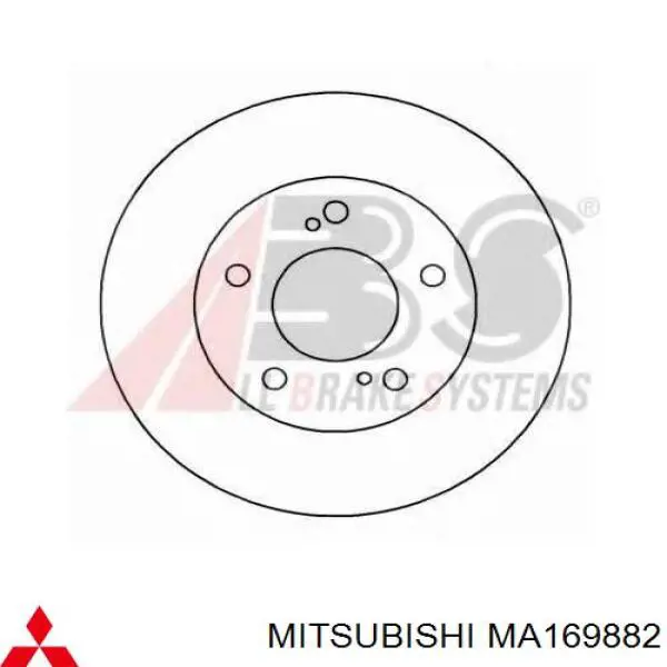 Передние тормозные диски MA169882 Mitsubishi