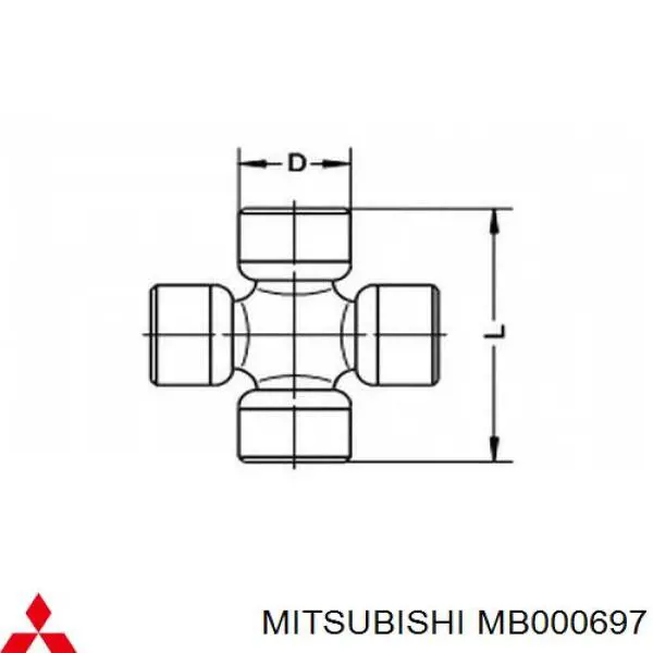 MB000697 Mitsubishi крестовина карданного вала заднего