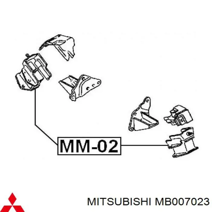 Купить MR151237 Mitsubishi Подвеска двигателя (силового агрегата)