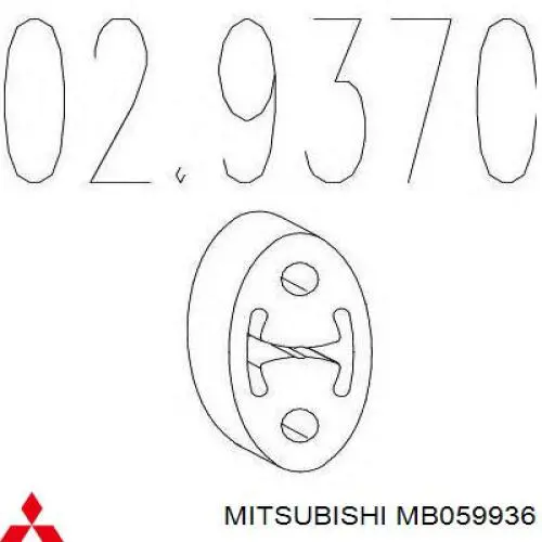Купить MB059936 Mitsubishi Подвесные подушки глушителя