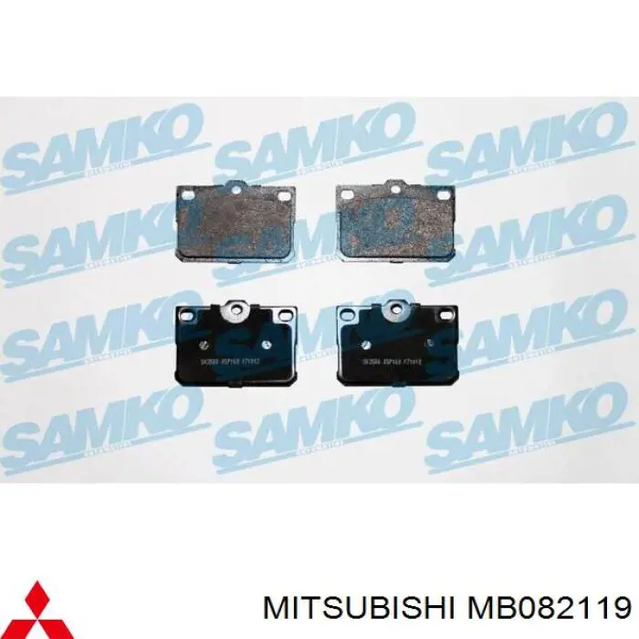 MB 082 119 Mitsubishi колодки тормозные передние дисковые