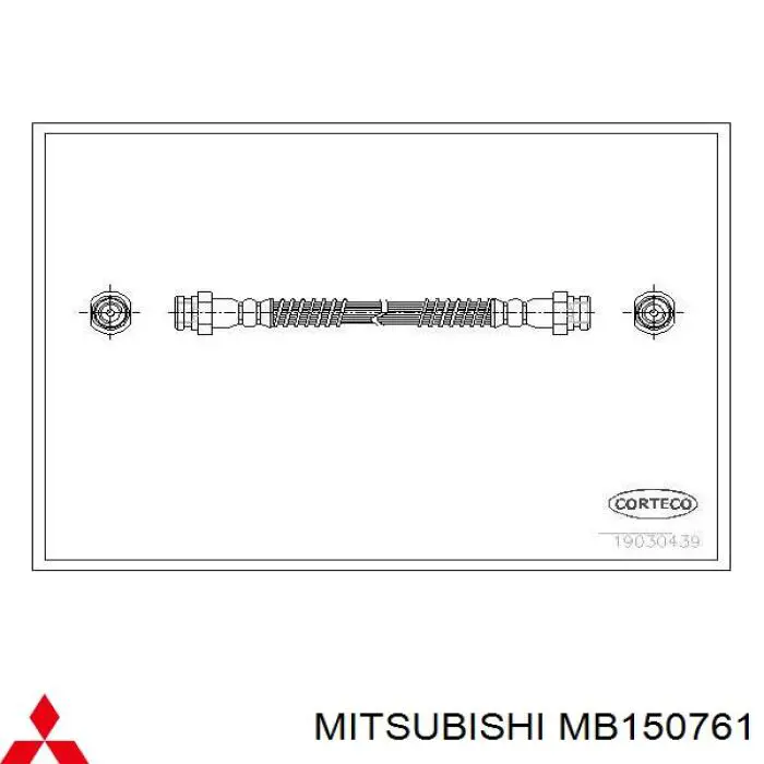 MB150761 Mitsubishi шланг тормозной задний