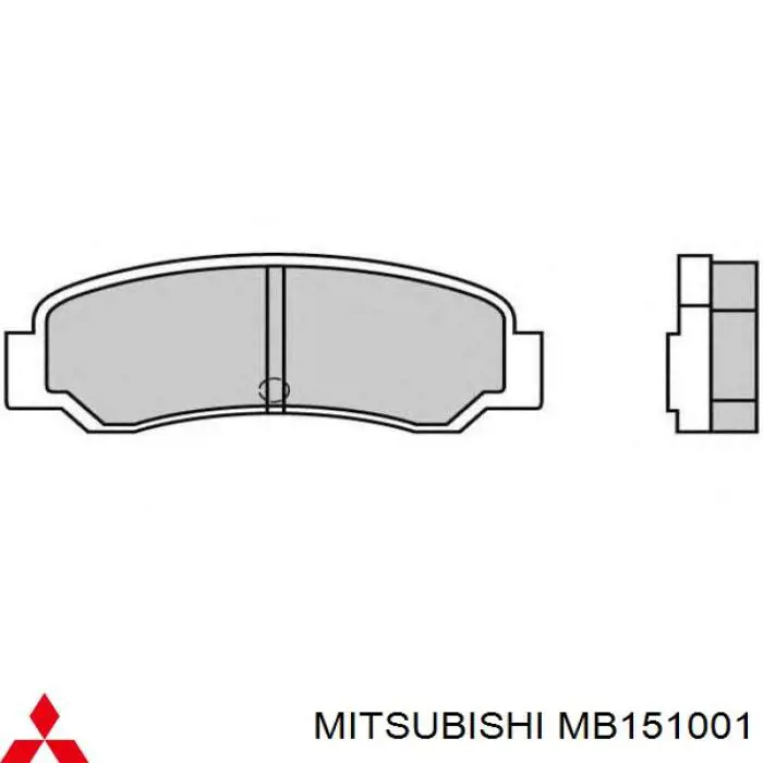 Задние тормозные колодки MB151001 Mitsubishi