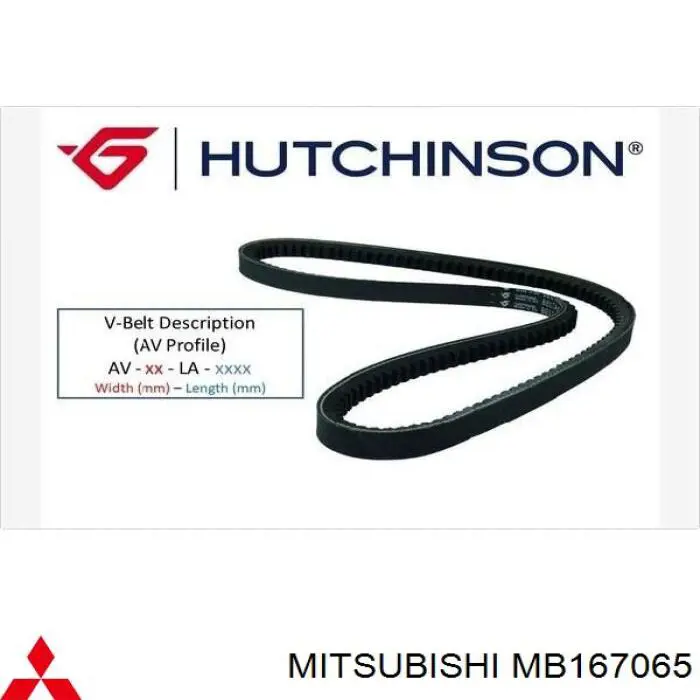 Correa trapezoidal MB167065 Mitsubishi