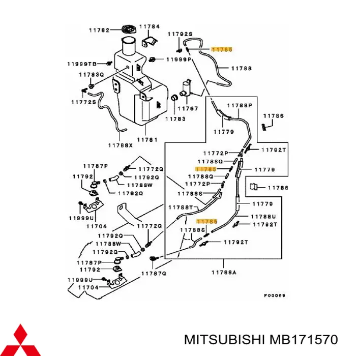  Mitsubishi MB084833 цена, от 1.33 USD
