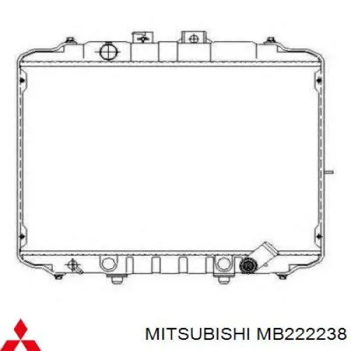 Купить MB222238 Mitsubishi Радиатор водяной