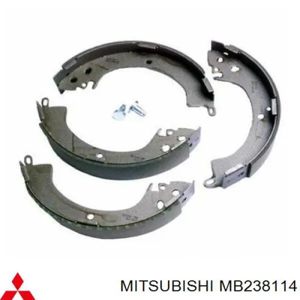 MB238114 Mitsubishi колодки тормозные задние барабанные
