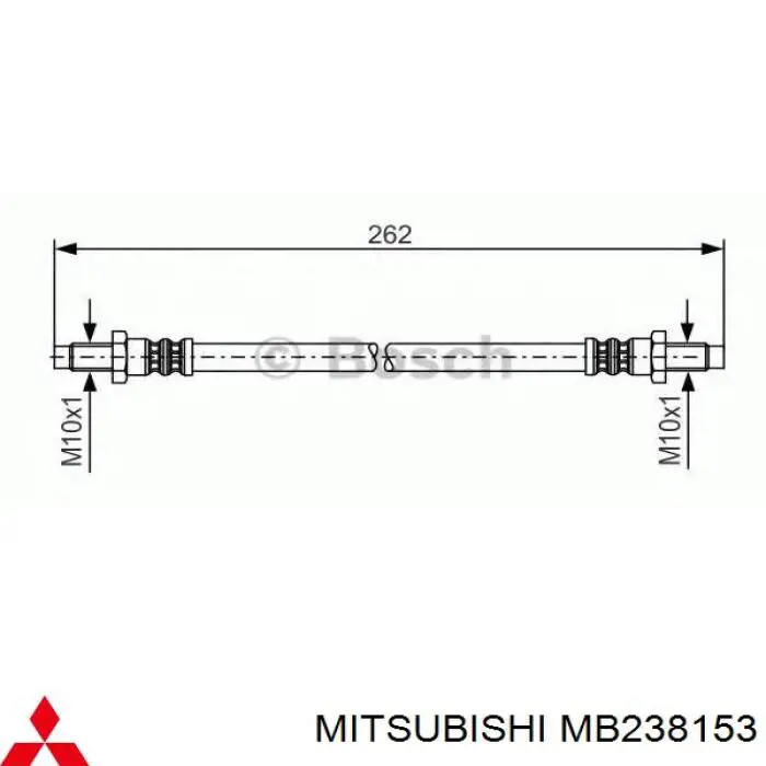 Шланг тормозной задний TRW PHB165