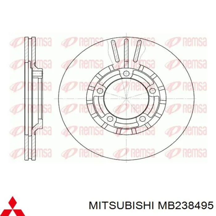 Передние тормозные диски MB238495 Mitsubishi