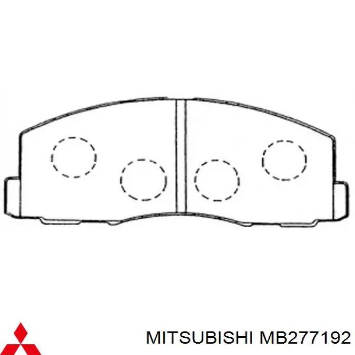 MB277192 Mitsubishi передние тормозные колодки