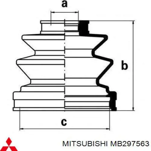 Пыльник ШРУСа внутренний MB297563 Mitsubishi