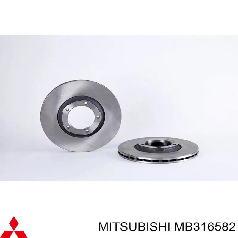 Передние тормозные диски MB316582 Mitsubishi