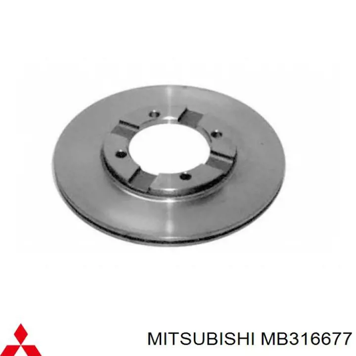 Передние тормозные диски MB316677 Mitsubishi