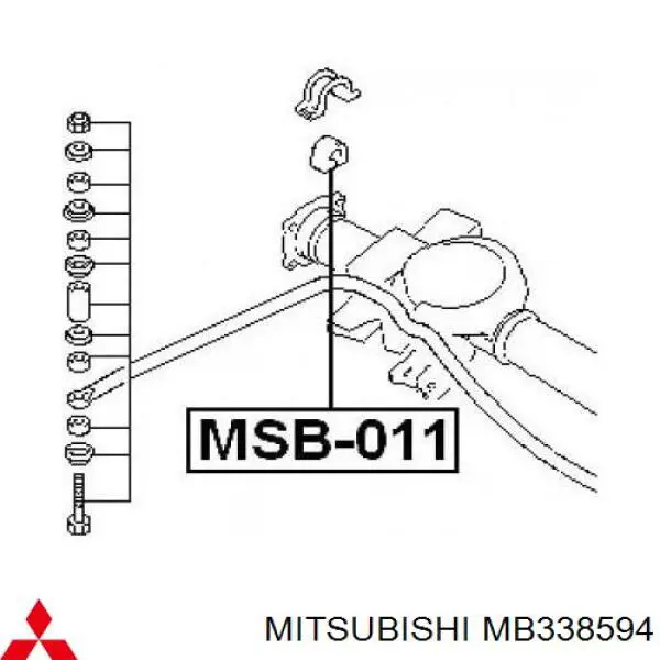 Втулка стабилизатора MB338594 Mitsubishi