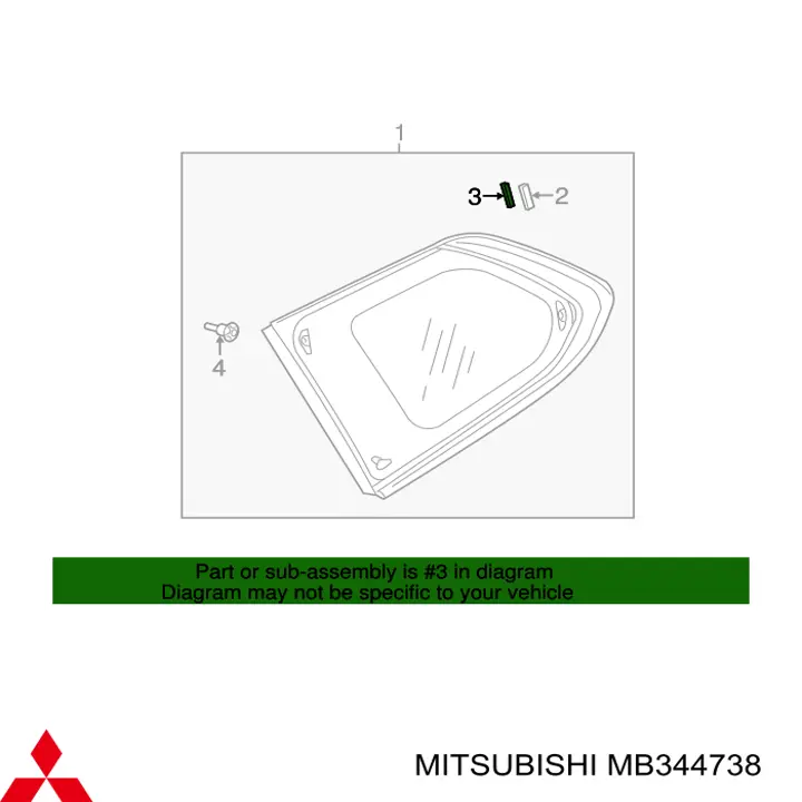 Купить MB344738 Mitsubishi Ветровое стекло