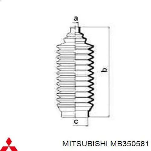 Пыльник тяги Mitsubishi MB350581 цена, от 5.70 USD