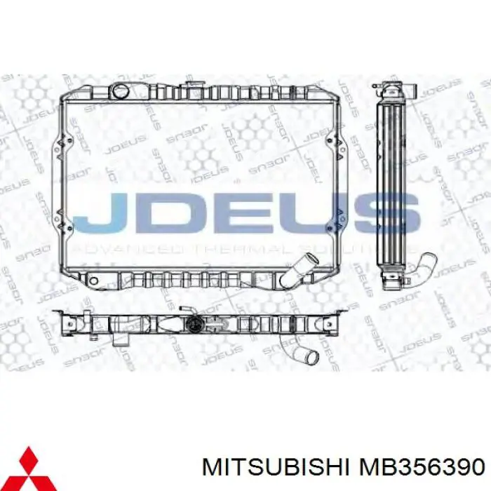 Купить MB356390 Mitsubishi Радиатор водяной