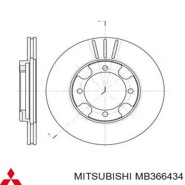 Тормоз дисковый передний Mitsubishi MB238615 цена, от 27.69 USD