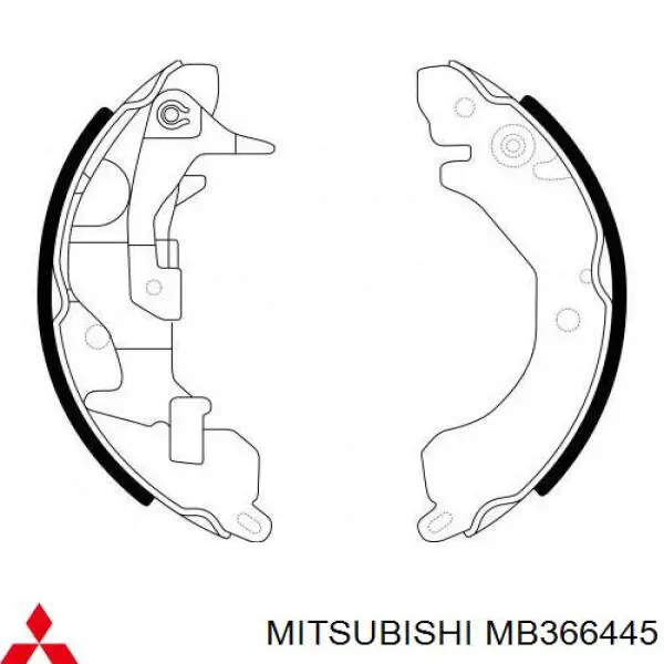 MB366445 Mitsubishi задние барабанные колодки