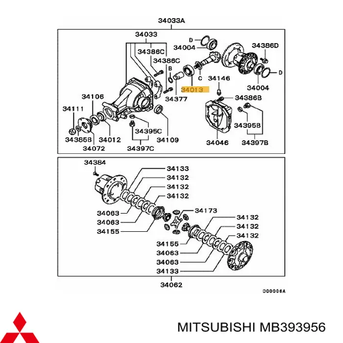 MB393956 Mitsubishi подшипник ступицы передней