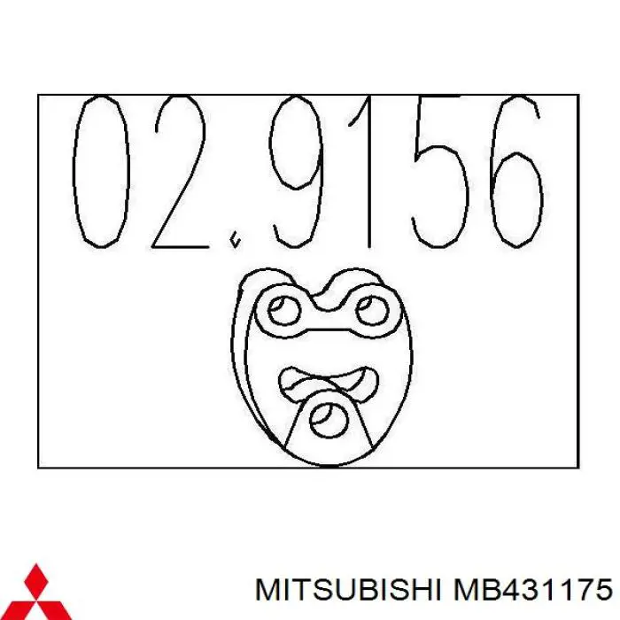 Подушка глушителя MB431175 Mitsubishi