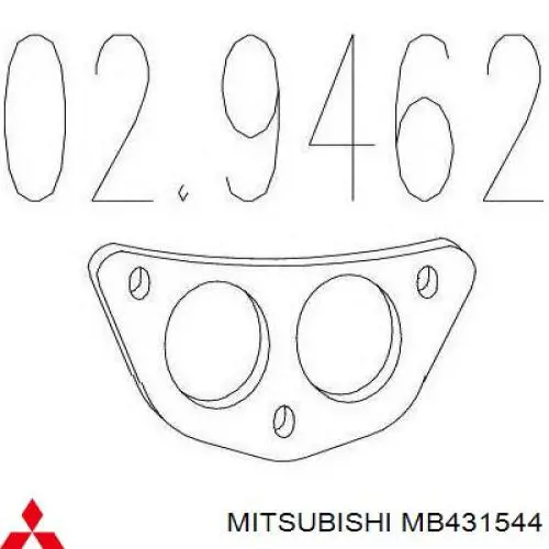 Купить MB431544 Mitsubishi Уплотнитель приемной трубы глушителя