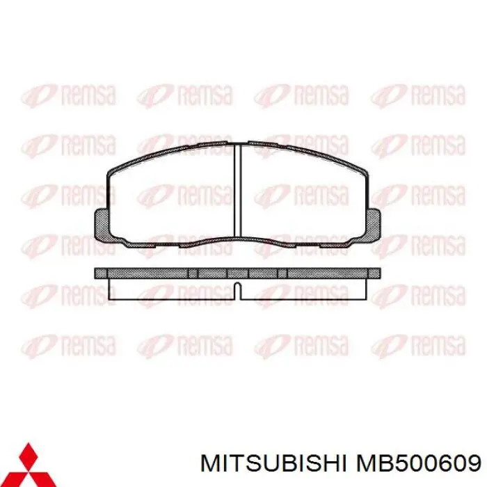 MB 500609 Mitsubishi колодки тормозные передние дисковые