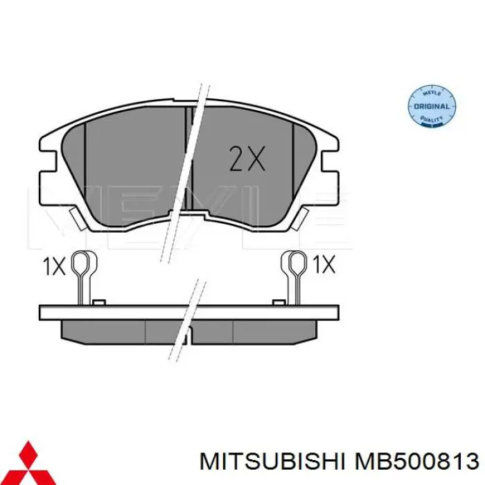 MB500813 Mitsubishi колодки тормозные передние дисковые