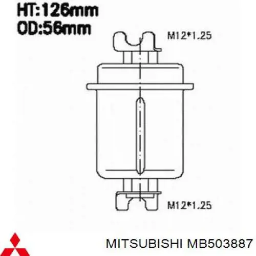 MB503887 Mitsubishi топливный фильтр