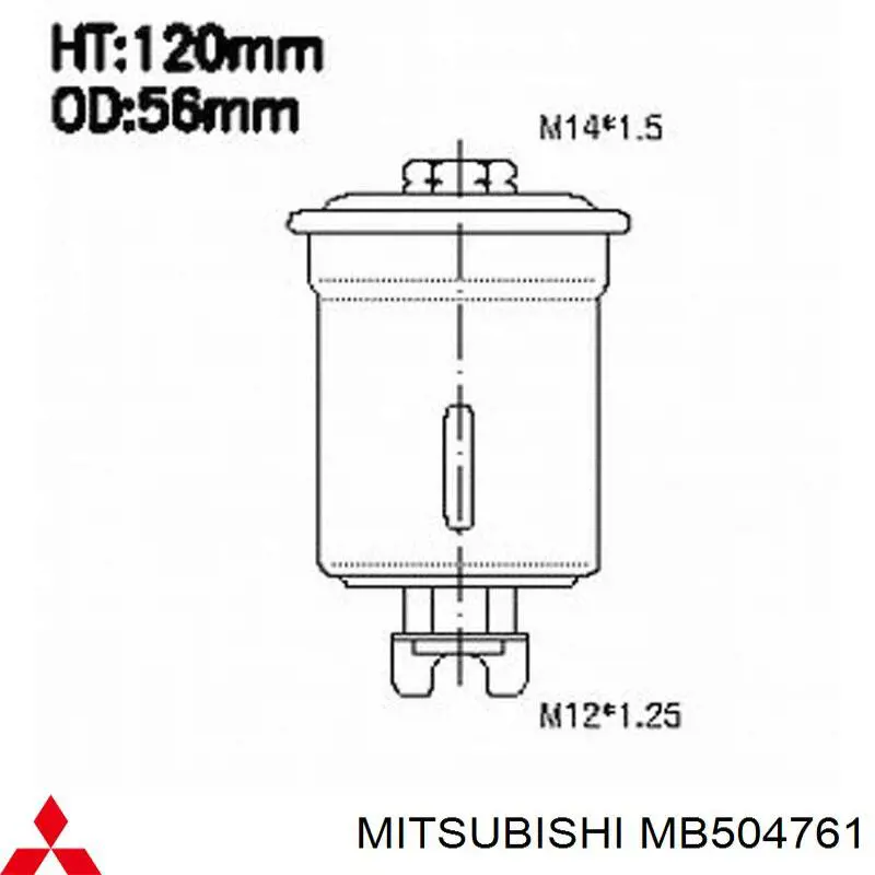 Купить MB504761 Mitsubishi Фильтр-отстойник топлива грубой очистки