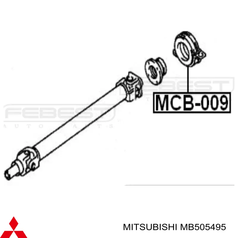 MB505495 Mitsubishi подвесной подшипник карданного вала