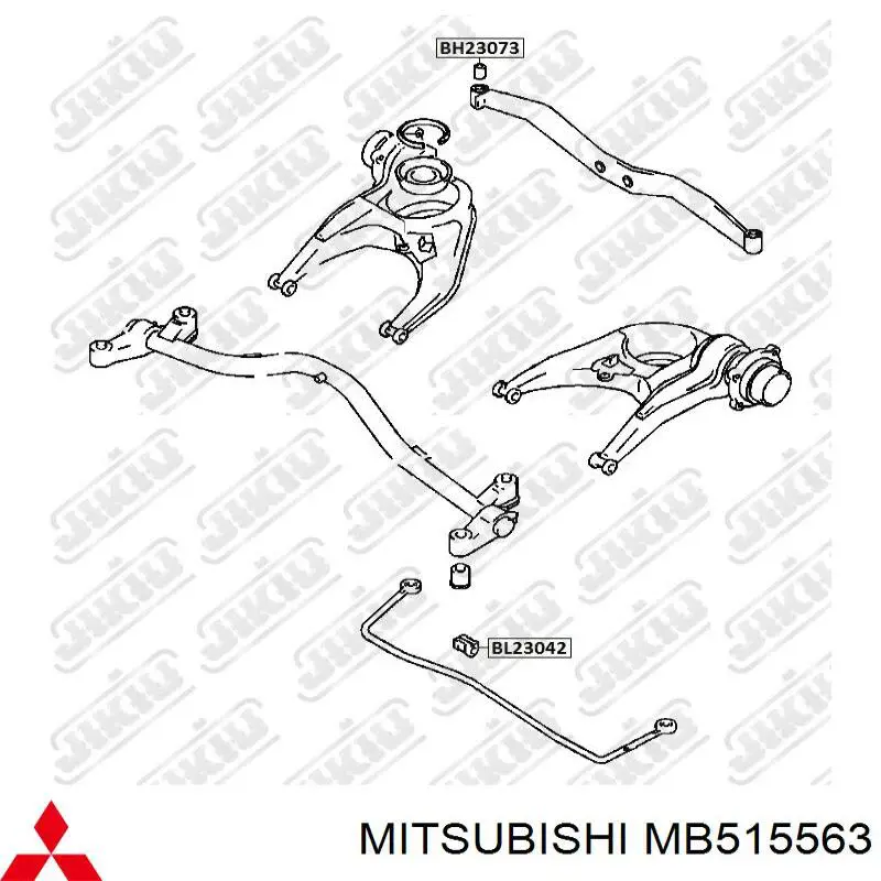 Сайлентблок траверсы крепления заднего редуктора задний Mitsubishi MB515563 цена, от 7.08 USD