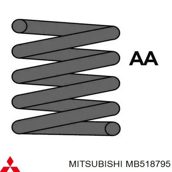 Передняя пружина MB518795 Mitsubishi