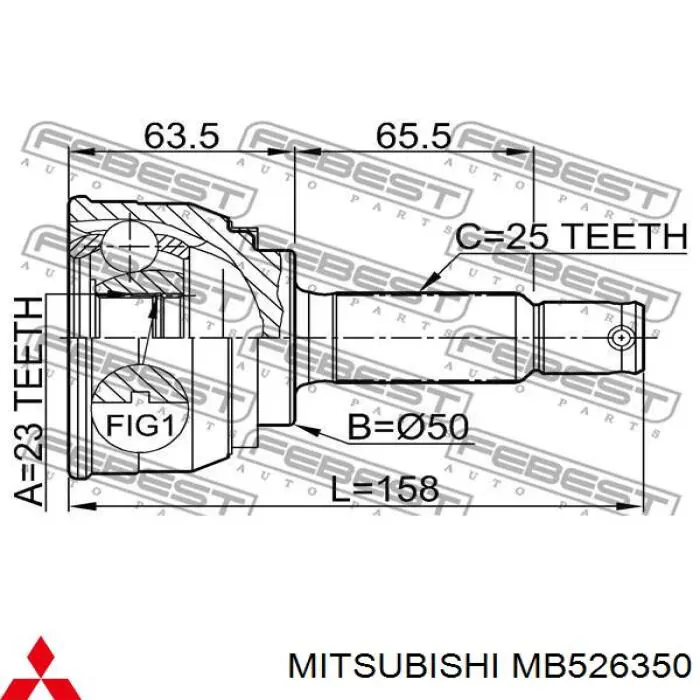 Купить MB526350 Mitsubishi Внешняя граната
