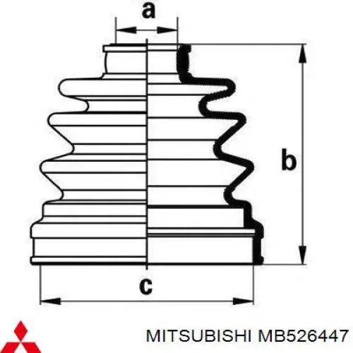 Пыльник ШРУСа наружный MB526447 Mitsubishi