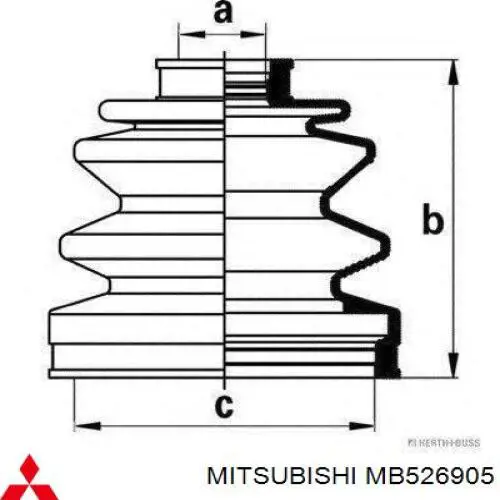 Пыльник ШРУСа наружный MB526905 Mitsubishi