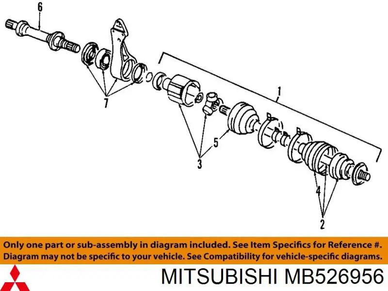 Подшипник полуоси переднего моста на Mitsubishi Space Wagon N3W, N4W