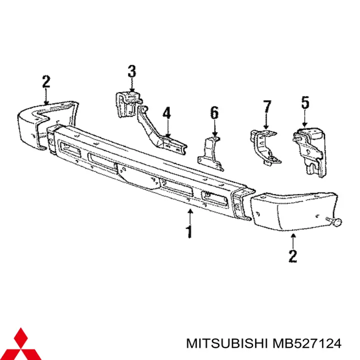 MB527124 Mitsubishi передний бампер