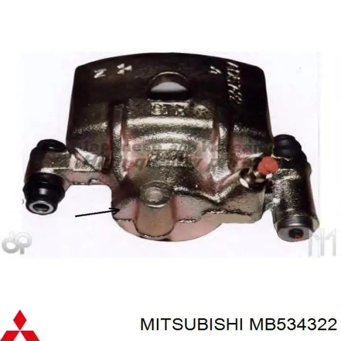 Купить MB534322 Mitsubishi Суппорт тормозной передний левый