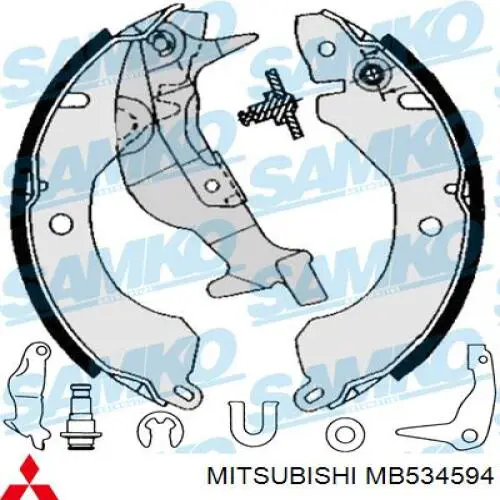 Тормоза рабочие задние ножные и тормозные барабаны Mitsubishi MB534594 цена, от 18.86 USD