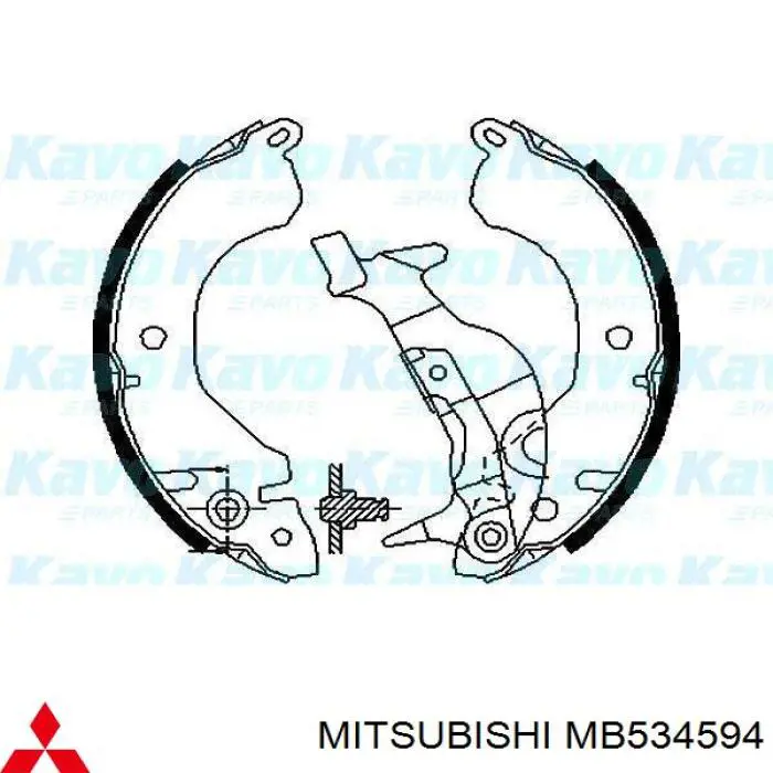 Купить MB534594 Mitsubishi Задние барабанные тормозные колодки