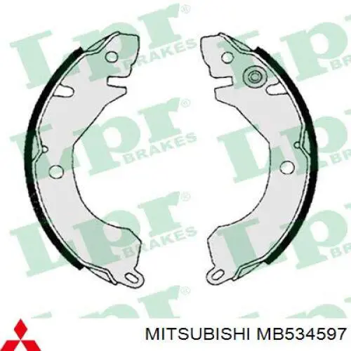 Задние барабанные колодки MB534597 Mitsubishi