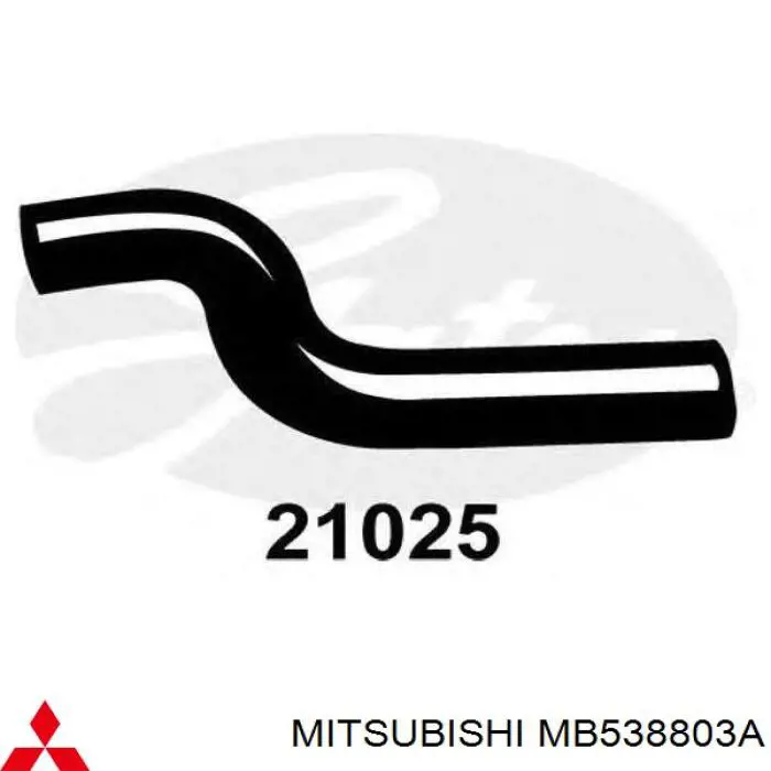 Патрубок радиатора MB538803A Mitsubishi