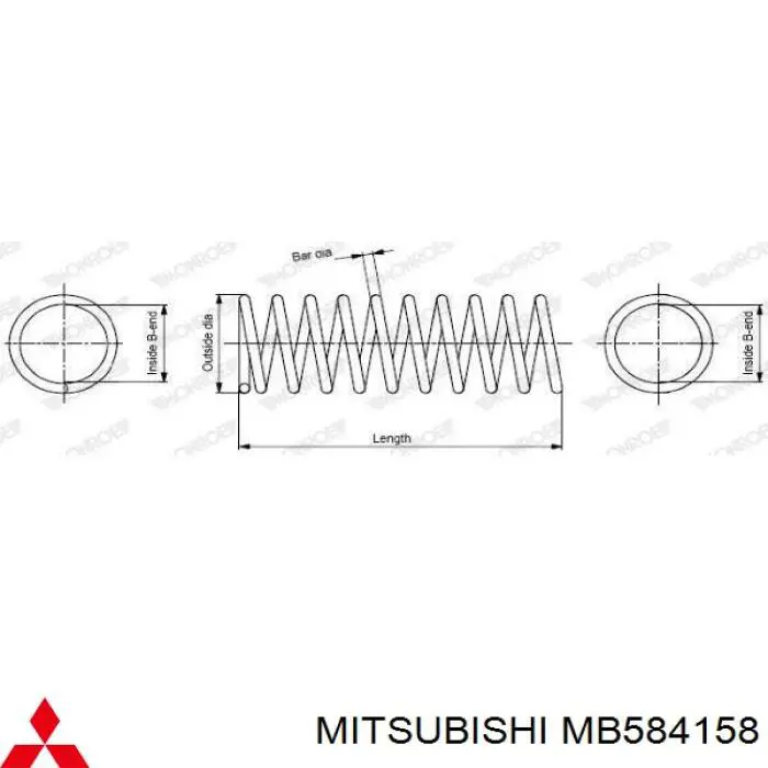 Задняя пружина MB584158 Mitsubishi